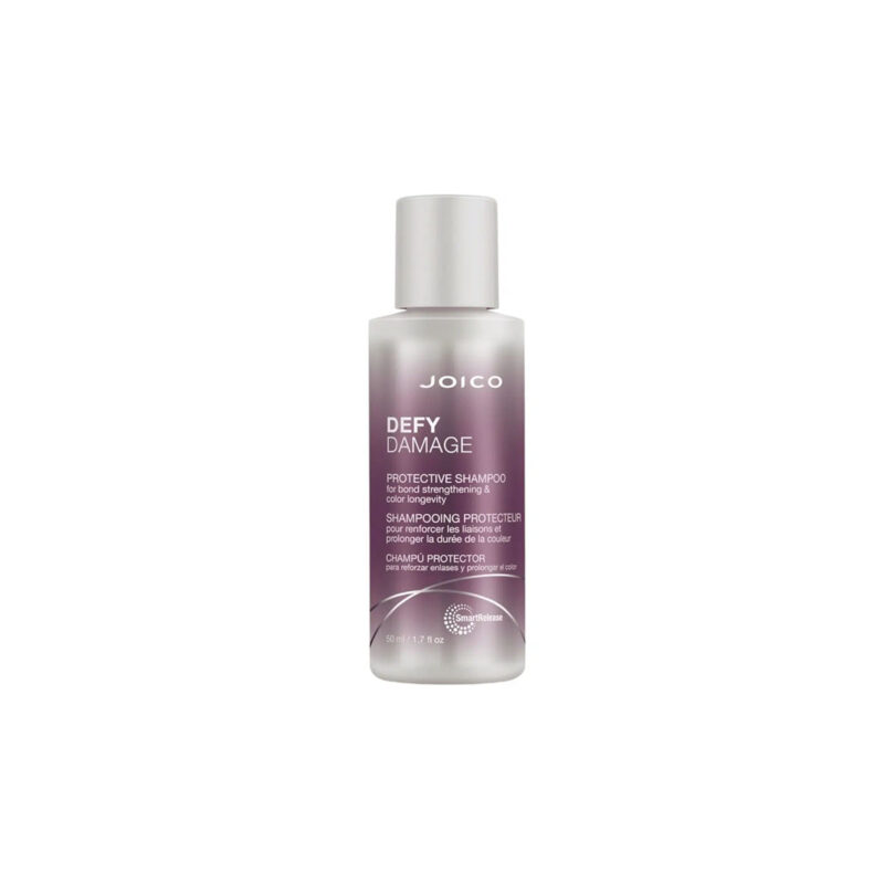 A bottle of Defy Damage Protection Travel Shampoo 50ml